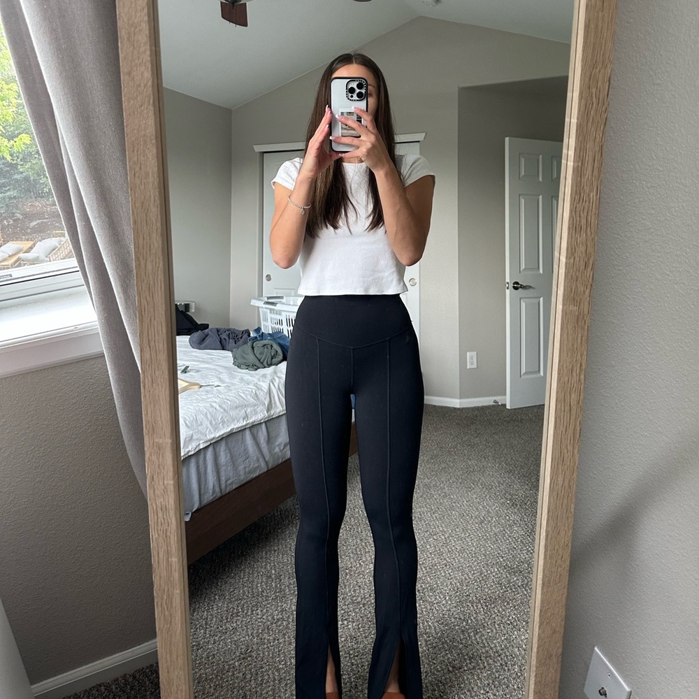 TNA flared cut out leggings